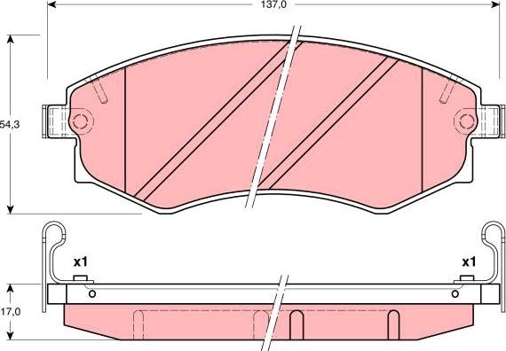 TRW GDB3169 - Гальмівні колодки, дискові гальма autozip.com.ua