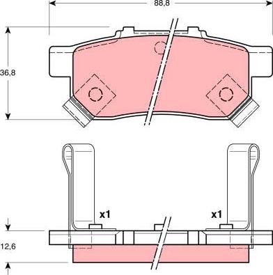 TRW GDB3160 - Гальмівні колодки, дискові гальма autozip.com.ua