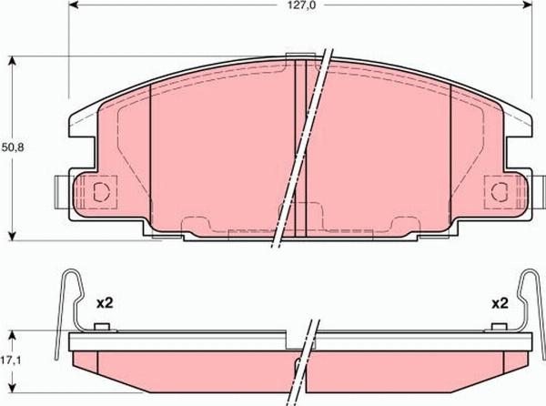 TRW GDB3161 - Гальмівні колодки, дискові гальма autozip.com.ua