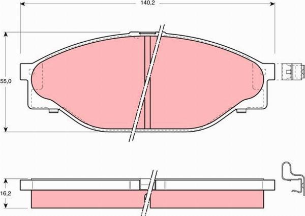 TRW GDB3109 - Гальмівні колодки, дискові гальма autozip.com.ua
