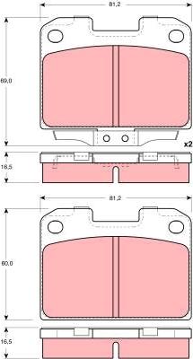 TRW GDB3104 - Гальмівні колодки, дискові гальма autozip.com.ua