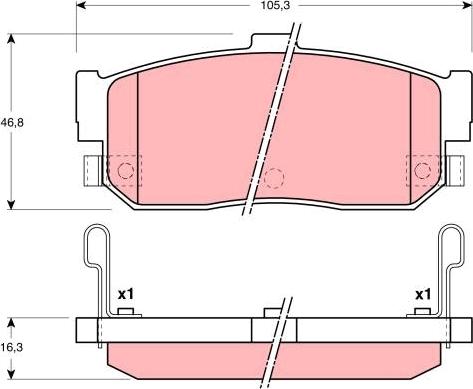 TRW GDB3111 - Гальмівні колодки, дискові гальма autozip.com.ua