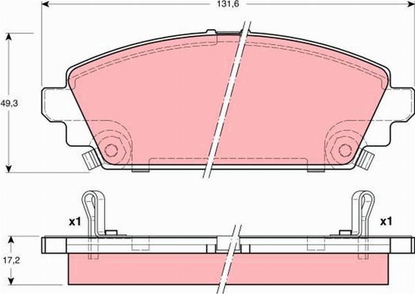 TRW GDB3189 - Гальмівні колодки, дискові гальма autozip.com.ua