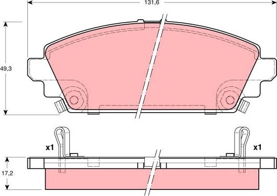 TRW GDB3189 - Гальмівні колодки, дискові гальма autozip.com.ua