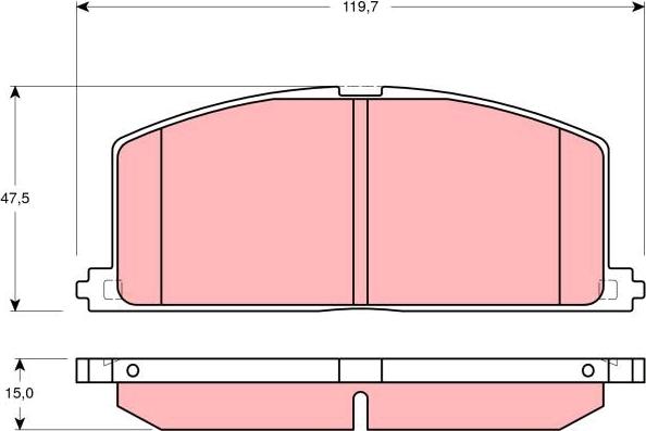 TRW GDB3184 - Гальмівні колодки, дискові гальма autozip.com.ua