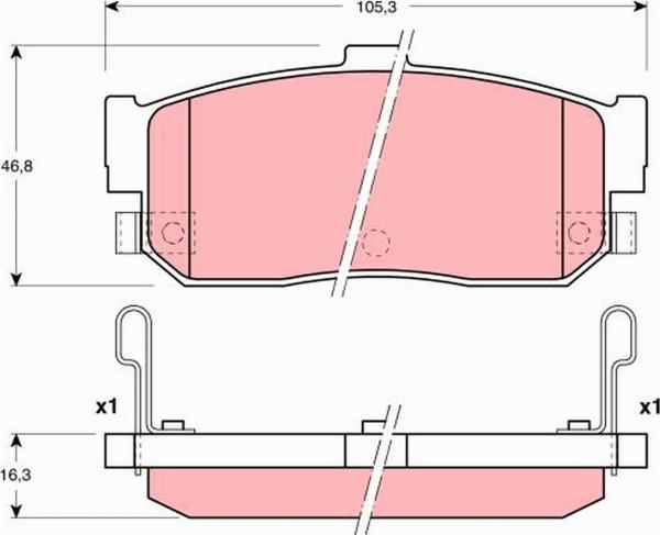 TRW GDB3181 - Гальмівні колодки, дискові гальма autozip.com.ua