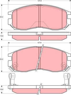 TRW GDB3133 - Гальмівні колодки, дискові гальма autozip.com.ua