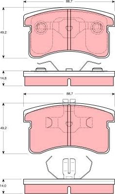 TRW GDB3126 - Гальмівні колодки, дискові гальма autozip.com.ua