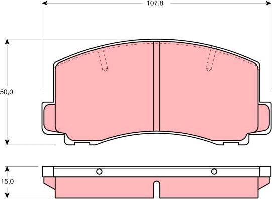 TRW GDB312 - Гальмівні колодки, дискові гальма autozip.com.ua