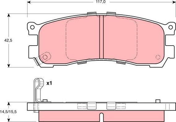 TRW GDB3179DT - Гальмівні колодки, дискові гальма autozip.com.ua