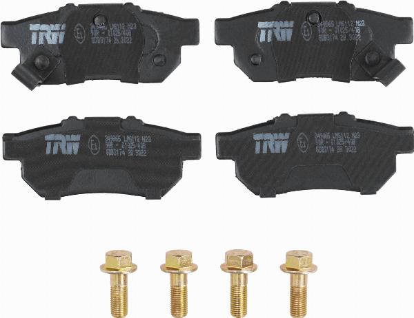 TRW GDB3174 - Гальмівні колодки, дискові гальма autozip.com.ua