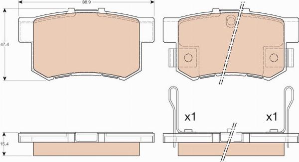 TRW GDB3175 - Гальмівні колодки, дискові гальма autozip.com.ua
