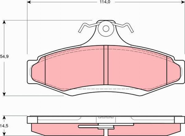 TRW GDB3172 - Гальмівні колодки, дискові гальма autozip.com.ua