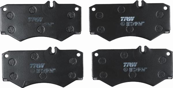 TRW GDB317 - Гальмівні колодки, дискові гальма autozip.com.ua