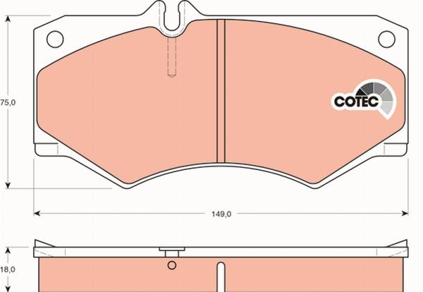 TRW GDB317 - Гальмівні колодки, дискові гальма autozip.com.ua