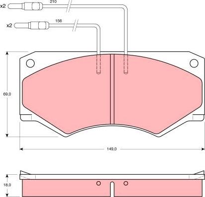 TRW GDB389 - Гальмівні колодки, дискові гальма autozip.com.ua