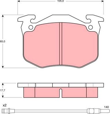 TRW GDB386 - Гальмівні колодки, дискові гальма autozip.com.ua