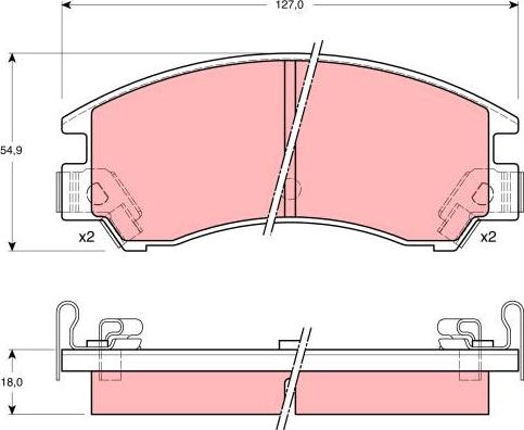 TRW GDB380 - Гальмівні колодки, дискові гальма autozip.com.ua