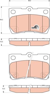 TRW GDB3399 - Гальмівні колодки, дискові гальма autozip.com.ua