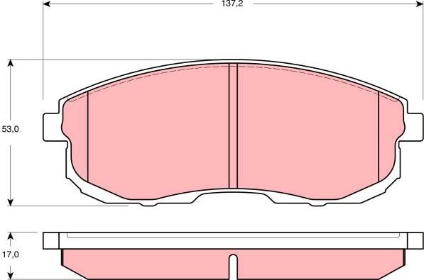 TRW GDB3390 - Гальмівні колодки, дискові гальма autozip.com.ua