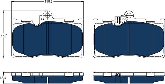 TRW GDB3398BTE - Гальмівні колодки, дискові гальма autozip.com.ua