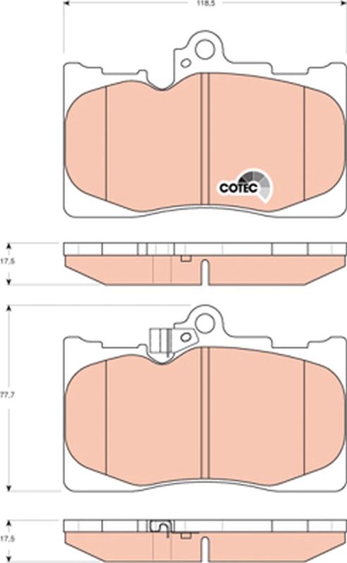 TRW GDB3398 - Гальмівні колодки, дискові гальма autozip.com.ua