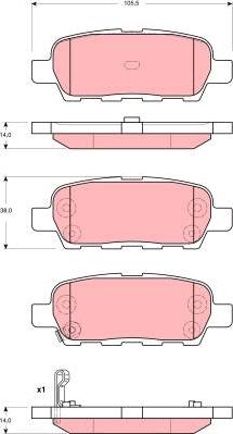 TRW GDB3393 - Гальмівні колодки, дискові гальма autozip.com.ua