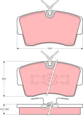 TRW GDB339 - Гальмівні колодки, дискові гальма autozip.com.ua