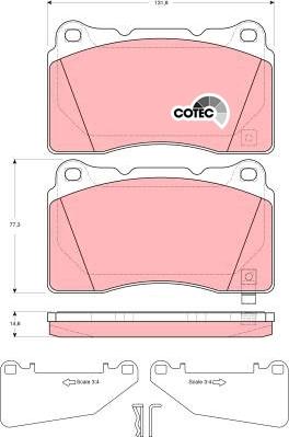 TRW GDB3349 - Гальмівні колодки, дискові гальма autozip.com.ua