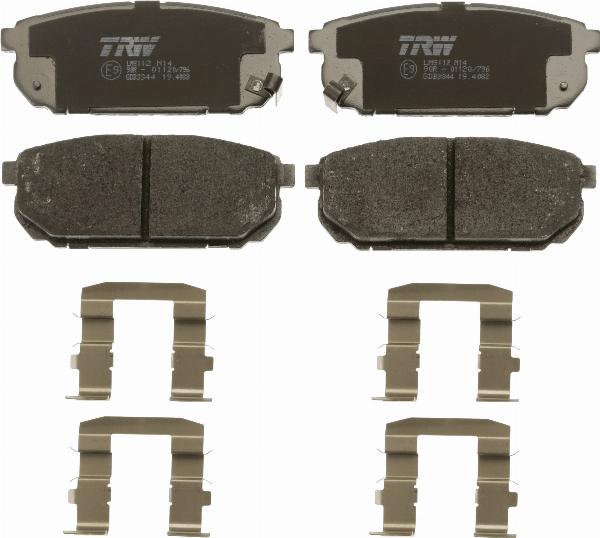 TRW GDB3344 - Гальмівні колодки, дискові гальма autozip.com.ua