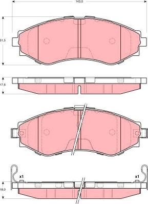 TRW GDB3345 - Гальмівні колодки, дискові гальма autozip.com.ua