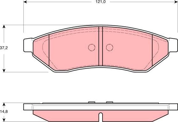 TRW GDB3346 - Гальмівні колодки, дискові гальма autozip.com.ua