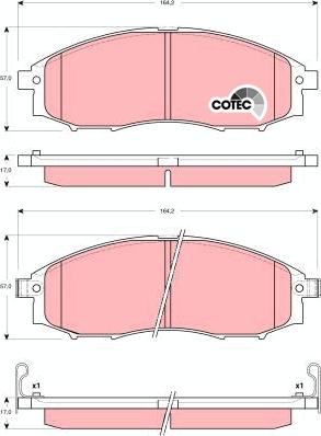 TRW GDB3340AT - Гальмівні колодки, дискові гальма autozip.com.ua