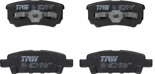 TRW GDB3341 - Гальмівні колодки, дискові гальма autozip.com.ua