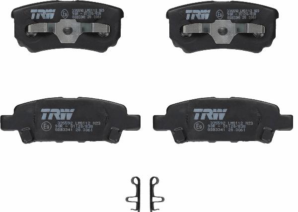 TRW GDB3341 - Гальмівні колодки, дискові гальма autozip.com.ua