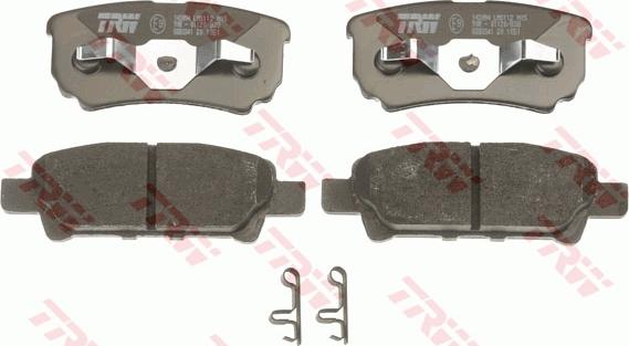 TRW GDB3341 - Колодка торм. диск. MITSUBISHI LANCER задн. пр-во TRW autozip.com.ua