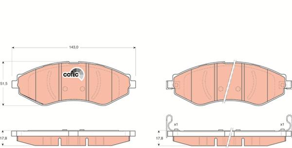 TRW GDB3347 - Гальмівні колодки, дискові гальма autozip.com.ua