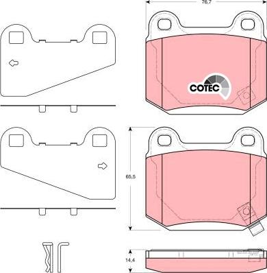 TRW GDB3350 - Гальмівні колодки, дискові гальма autozip.com.ua