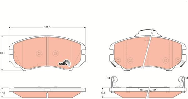 TRW GDB3352 - Гальмівні колодки, дискові гальма autozip.com.ua