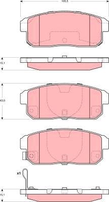 TRW GDB3357 - Гальмівні колодки, дискові гальма autozip.com.ua