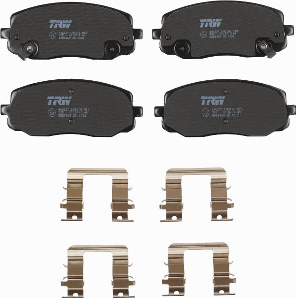 TRW GDB3369 - Гальмівні колодки, дискові гальма autozip.com.ua