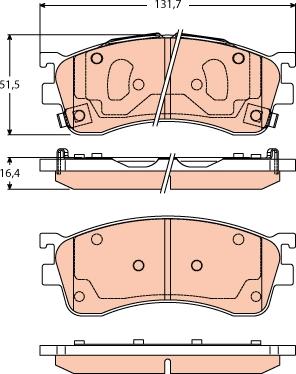 TRW GDB3304 - Гальмівні колодки, дискові гальма autozip.com.ua