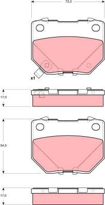 TRW GDB3308 - Гальмівні колодки, дискові гальма autozip.com.ua