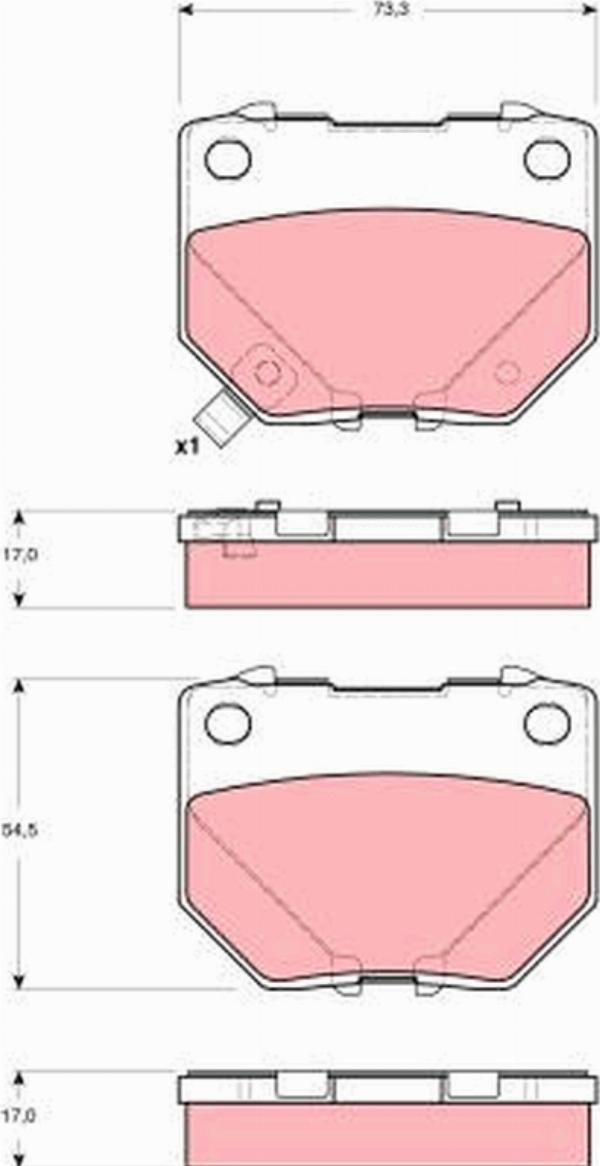 TRW GDB3308 - Гальмівні колодки, дискові гальма autozip.com.ua