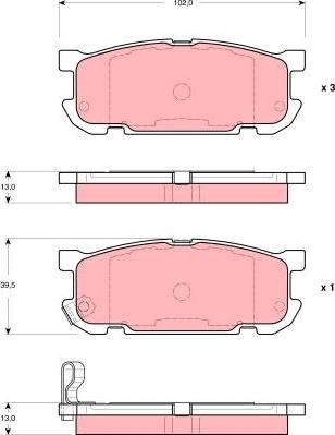 TRW GDB3303 - Гальмівні колодки, дискові гальма autozip.com.ua