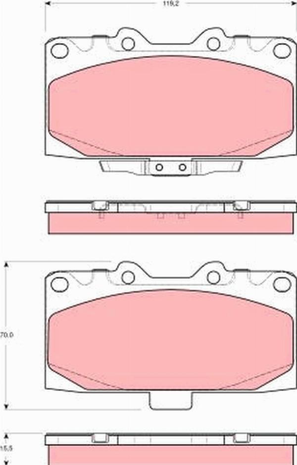 TRW GDB3307 - Гальмівні колодки, дискові гальма autozip.com.ua