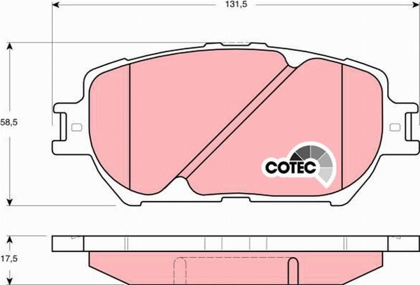 TRW GDB3314 - Гальмівні колодки, дискові гальма autozip.com.ua