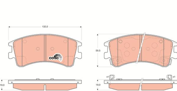 TRW GDB3310 - Гальмівні колодки, дискові гальма autozip.com.ua