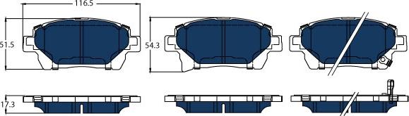 TRW GDB3317BTE - Гальмівні колодки, дискові гальма autozip.com.ua