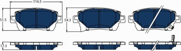 TRW GDB3317BTE - Гальмівні колодки, дискові гальма autozip.com.ua